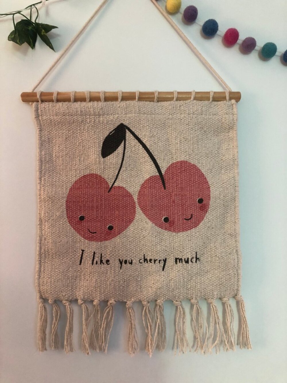 H&M Kids Wall Hanging – "I Like You Cherry Much" 🍒